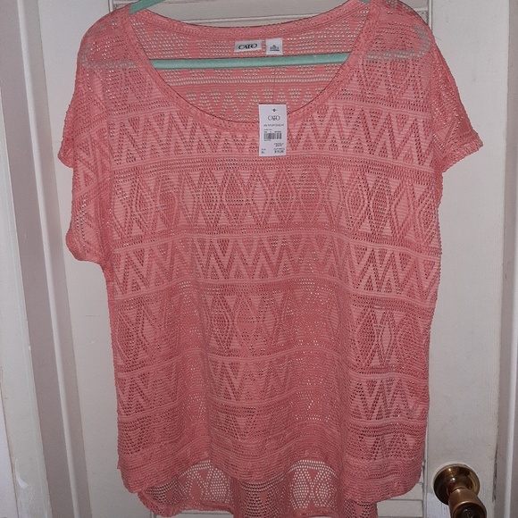 Cato Tops - CATO Mesh Short-sleeved Shirt